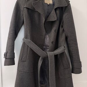 Banana Republic Charcoal Belted Trench Coat